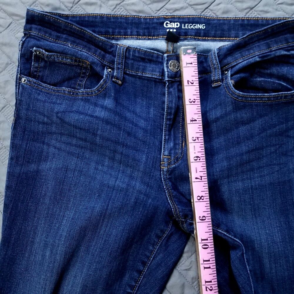 Gap Jeans Womens 12/31 Blue Slim Fit Legging Dark Wash American Denim - Picture 6 of 11
